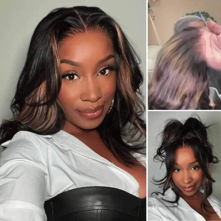 PreMax Blonde Mix Black Loose Wave Glueless 5x5 HD Lace Closure Wig Large & Small Cap - US Only