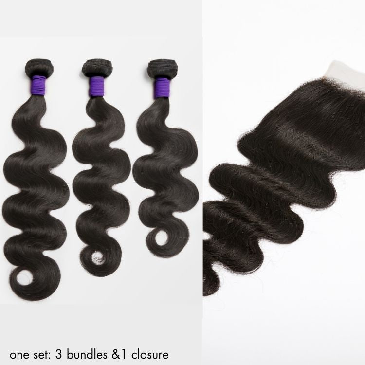 Melted Hair Natural Black Body Wave Hair Bundles – Style 7066