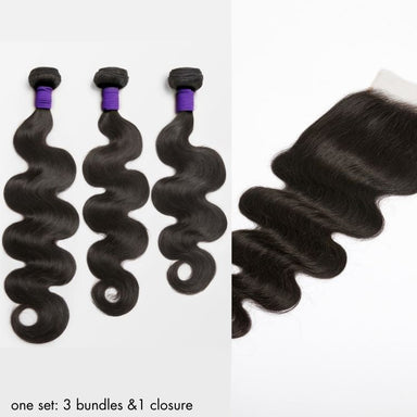 Melted Hair Natural Black Body Wave Hair Bundles – Style 7066
