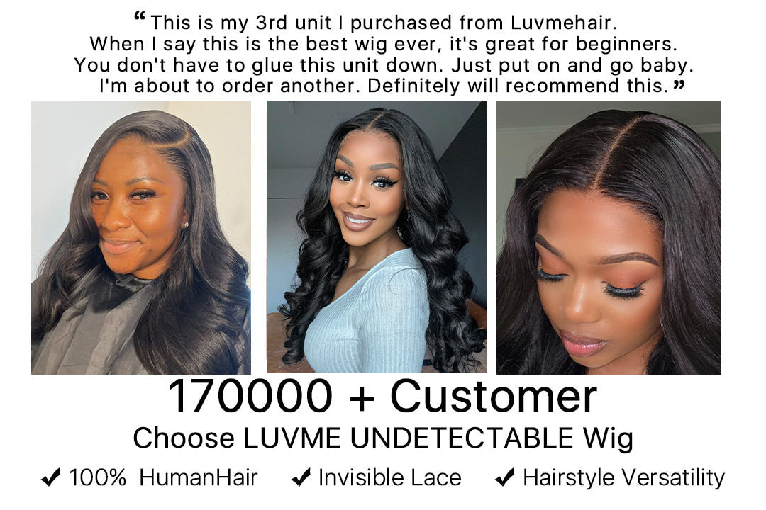 VIP ONLY | Melted Hair 180% Density | Natural Black Loose Body Wave 5x5 Closure HD Lace Glueless Mid Part Long Wig | Large & Small Cap Size-04