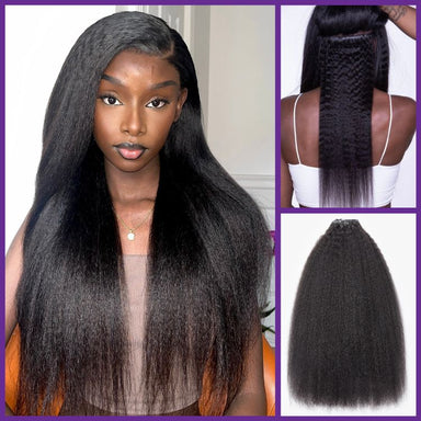 Melted Hair Natural Black Body Wave Clip-In Extensions – Style 5162
