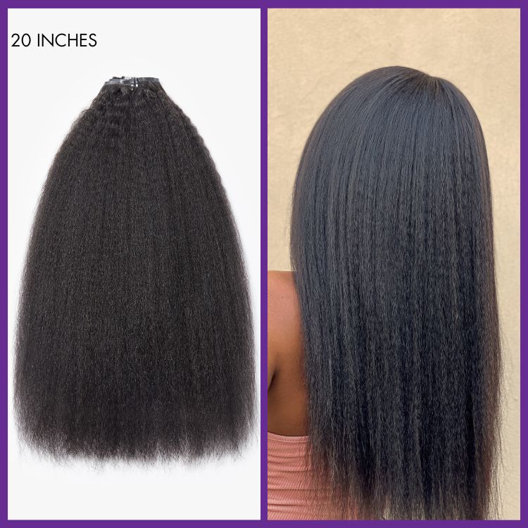 Melted Hair Natural Black Body Wave Clip-In Extensions – Style 5162