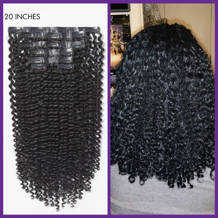 Melted Hair Natural Black Body Wave Clip-In Extensions – Style 9306
