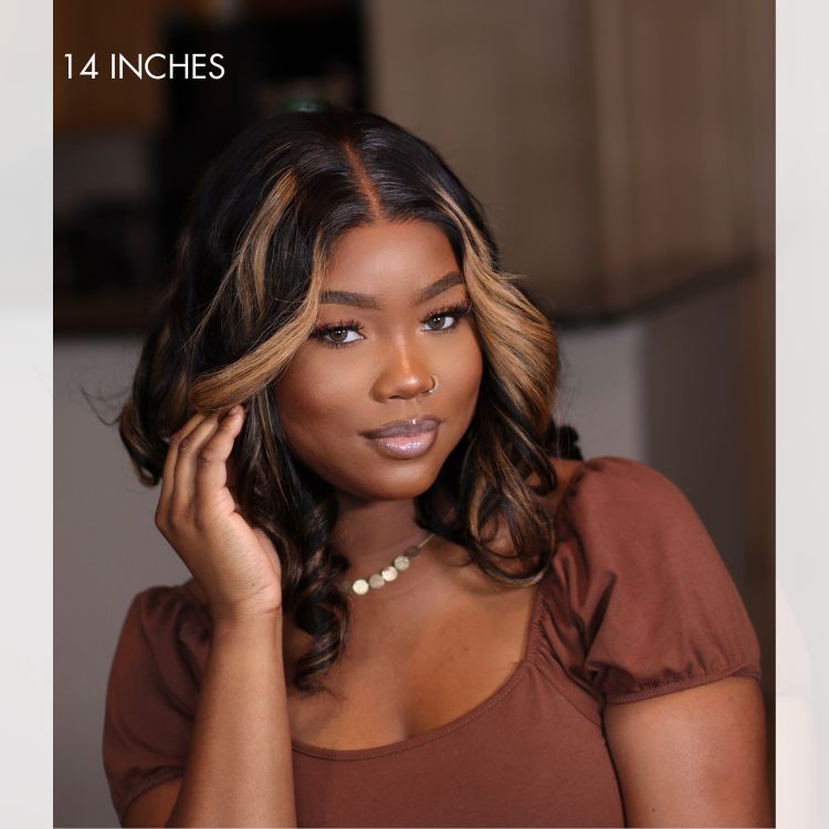 Blonde Mix Black Loose Wave Glueless 5x5 Closure HD Lace Wig- US Only