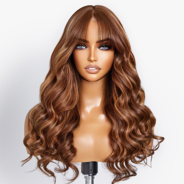 Special Deal | Caramel Brown Highlight Loose Wave Y-Shape Undetectable HD Lace Wig