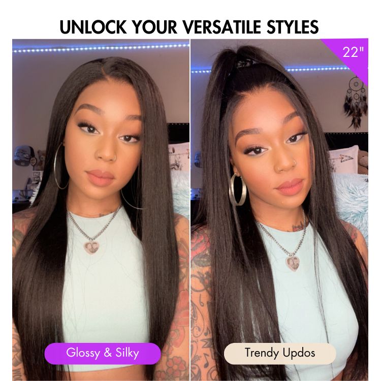 Melted Hair PartingMax Glueless Wig Silky Straight 7x6 Closure HD Lace Pre Plucked & Bleached Breathable Cap - US Only