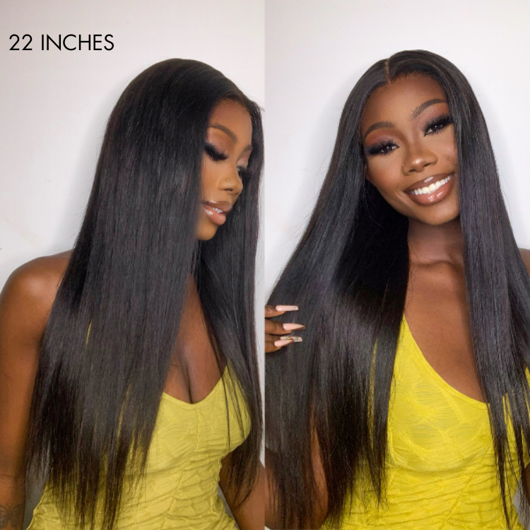 Halo Hair Style 180% Density Ion Perm Straight Glueless 5x5 Closure HD Lace Wig