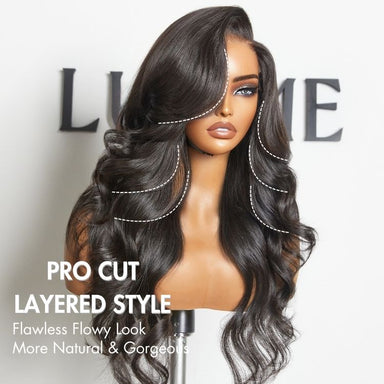 Halo Hair Style Hair PartingMax Layered Cut Loose Body Wave 7x6 Closure HD Lace Wig Pre-Cut Lace  - US Only
