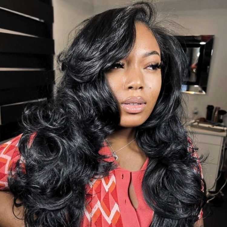 Halo Hair Style Hair PartingMax Layered Cut Loose Body Wave 7x6 Closure HD Lace Wig Pre-Cut Lace  - US Only