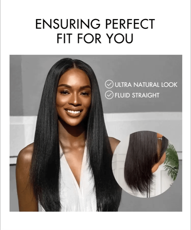 Natural Black Handcraft Layered 5x5 Closure HD Lace Glueless Short Wig | Large & Small Cap Size-10