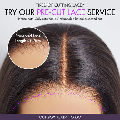 Brown Blonde Combo Highlight Straight Glueless 5x5 Closure HD Lace Bob Wig | Large & Small Cap Size