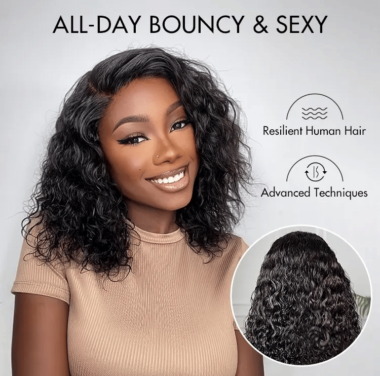 Wet and Wavy 5x5 Closure Pre-Cut Lace Water Wave Wig Glueless Side Part Human Hair Wig-27