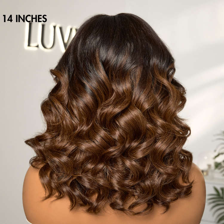 PreMax Wigs | Ombre Brown Loose Body Wave Glueless 5x5 Closure Lace Wig Pre-Cut Lace - US Only