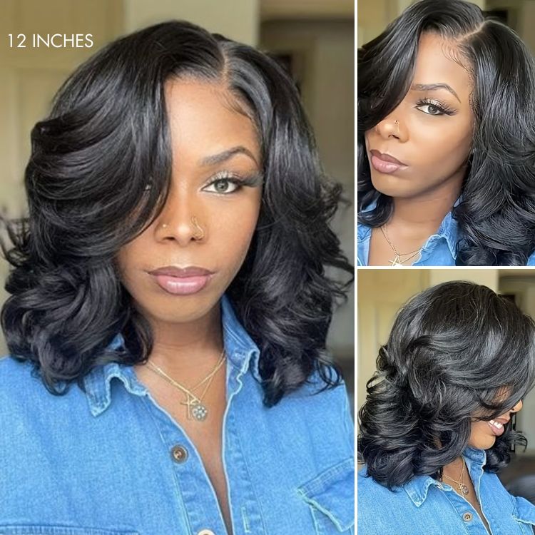 New Customers Only | PreMax Wigs - Halo Hair Style Hair Body Wave / Straight Glueless 13x4 Frontal Lace Long Wig Pre-Cut Lace