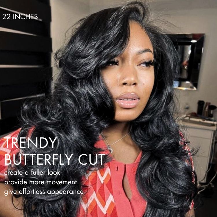 Melted Hair Natural Black Body Wave Wig Glueless 7x6 Closure Wig