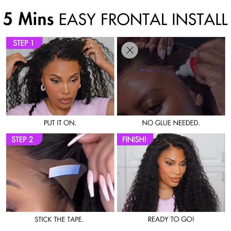 PreMax 2.0 Wigs | Nature Max Deep Wave Ear-to-ear Glueless 13x6 Frontal HD Lace Long Curly Wig