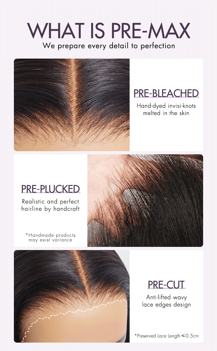 PreMax Wigs | Super Natural Hairline Smoky Blue with Silver Bob Glueless 13x4 Frontal Lace Human Hair Short Wig Pre-Cut Lace-04