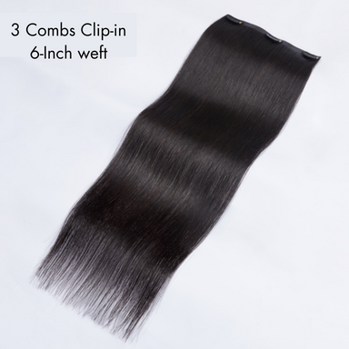 Melted Hair Natural Black Straight Clip-In Extensions