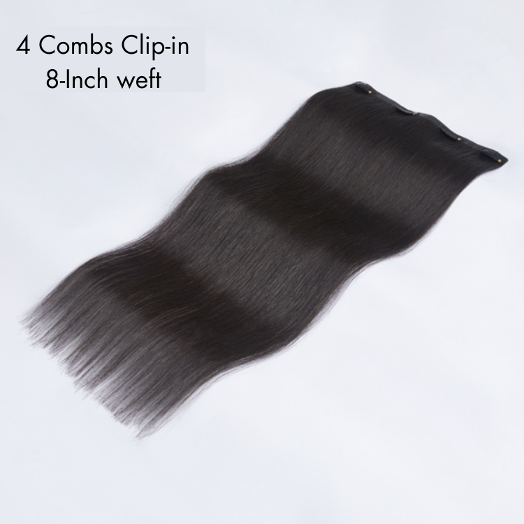 Melted Hair Natural Black Straight Clip-In Extensions
