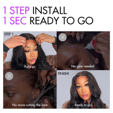 1 SEC INSTALL WIG | Sun-kissed Ombre Blonde Kinky Curly Glueless 5x5 Clouse Pre-Cut Lace Wig - US Only