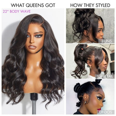 Special Deal | Halo Hair Style Hair Full Lace Classy Natural Black Body Wave / Straight Free Parting Half Up Half Down Wig
