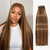 Seamless Brown Highlights Silky Straight Clip in Hair Extensions 135g 9pcs / 7pcs with Free Gift