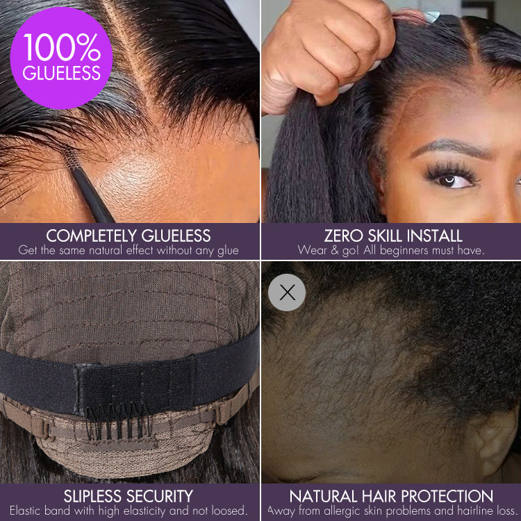 Special Deal | Boss Vibe Salt & Pepper Layered Bob / Body Wave Glueless Pre-Cut Minimalist Lace Grey Wig