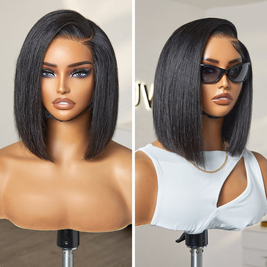 AiryFit Scalp Care Wigs | Silky Blunt Cut Bob Snugfit Glueless Minimalist HD Lace Short Wig Pre-Cut Lace  - US Only