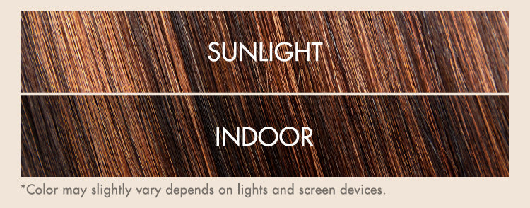 Classic Copper Ombre Highlights Silky Straight Glueless 5x5 Closure Lace Wig - US Only-02