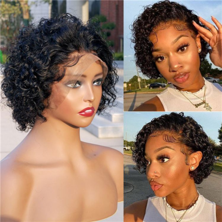 Halo Hair Style Hair 180% Density Deep Wave Glueless 13x4 Frontal Lace Wig - US Only