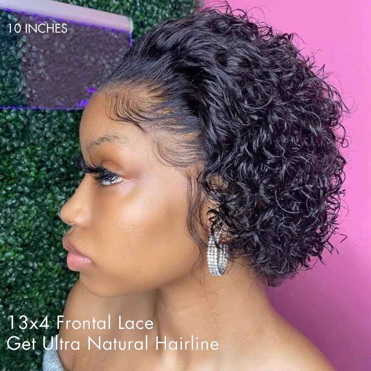 Halo Hair Style Hair 180% Density Deep Wave Glueless 13x4 Frontal Lace Wig - US Only