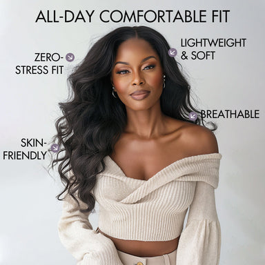AiryFit Scalp Care Wigs - Deep Parting Loose Body Wave Human Hair Wig 11x6 Frontal HD Lace Glueless Wig