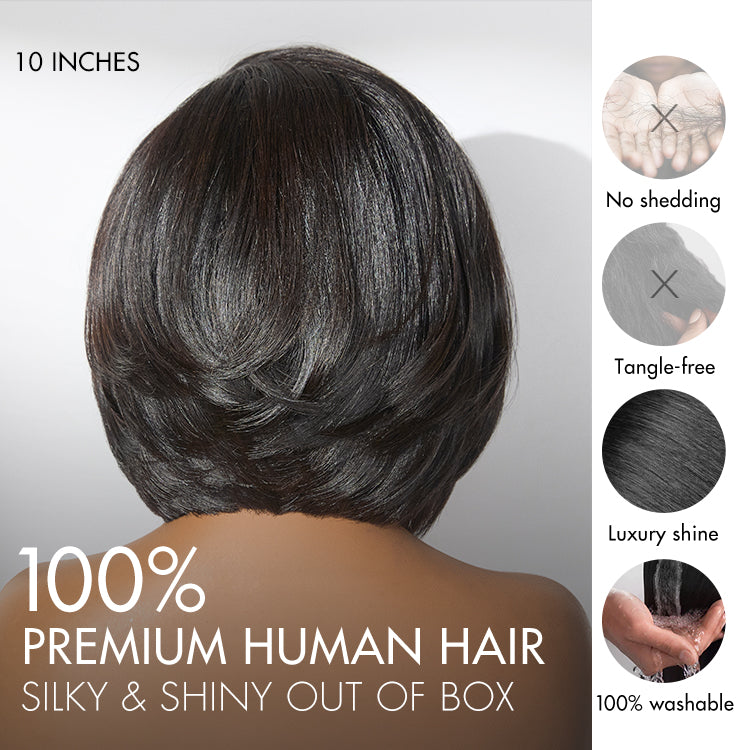 Chic & Natural Layered Bob Wig Pre-Cut Minimalist HD Lace Glueless Wig- US Only