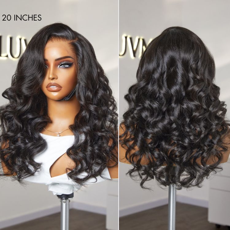 AiryFit Scalp Care Wigs - Deep Parting Loose Body Wave Human Hair Wig 11x6 Frontal HD Lace Glueless Wig