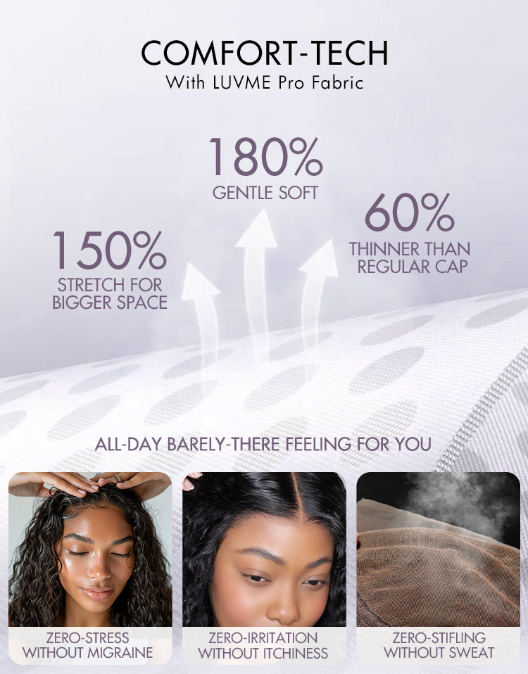 AiryFit™ Scalp Care Wigs | Effortless Water Wave Snugfit Glueless 5x5 Closure Pre-Cut Lace Curly Wig-19