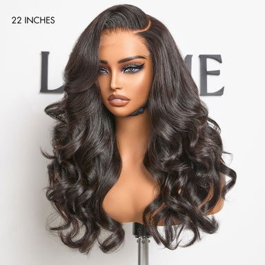 New Customers Only | Halo Hair Style All-Day Comfort Glueless Wig Loose Body Wave 7x6 Closure HD Lace Pre Cut & Plucked & Bleached Ready to Go