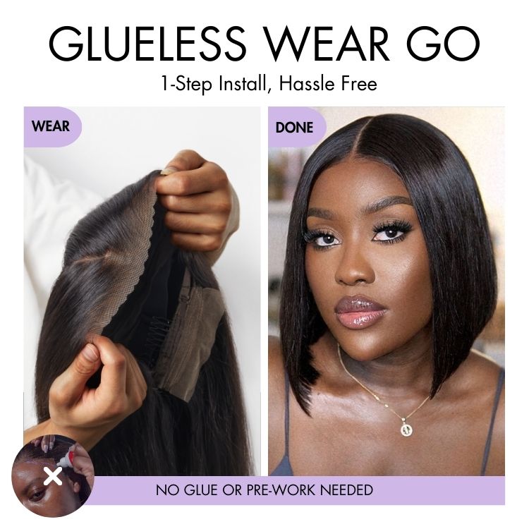 Special Deal | Halo Hair Style Hair PartingMax Glueless Wig Silky Blunt Bob Cut 7x6 Closure HD Lace Wig Breathable Cap
