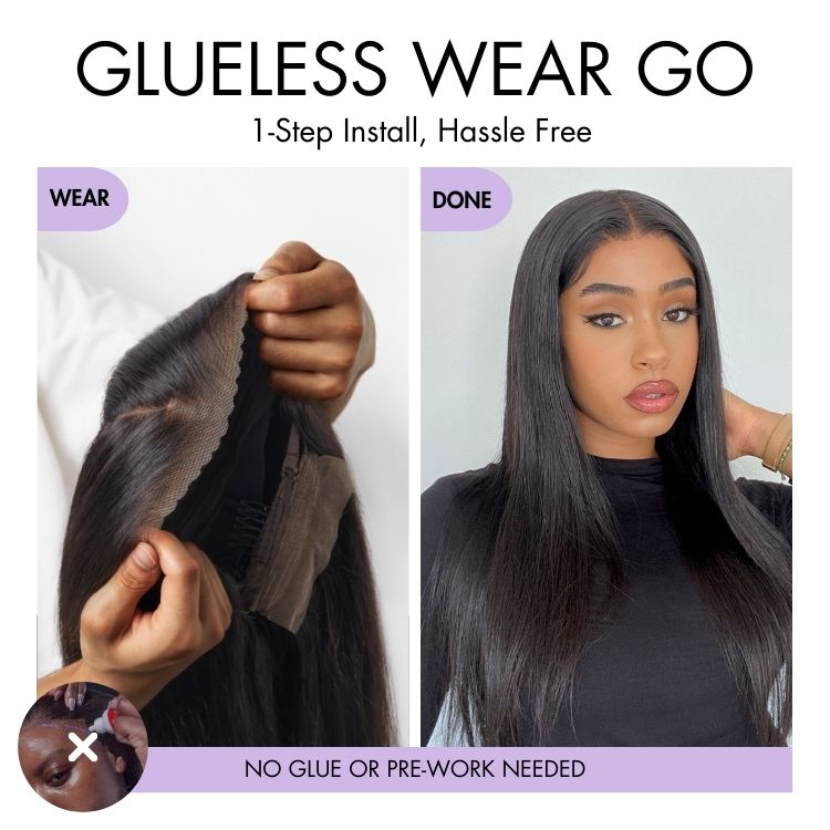 Melted Hair PartingMax Glueless Wig Silky Straight 7x6 Closure HD Lace Pre Plucked & Bleached Breathable Cap - US Only