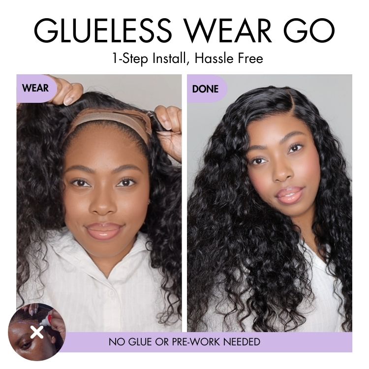 Melted Hair PartingMax Glueless Wig Water Wave 7x6 Closure HD Lace 100% Human Hair Wig Ready to Go