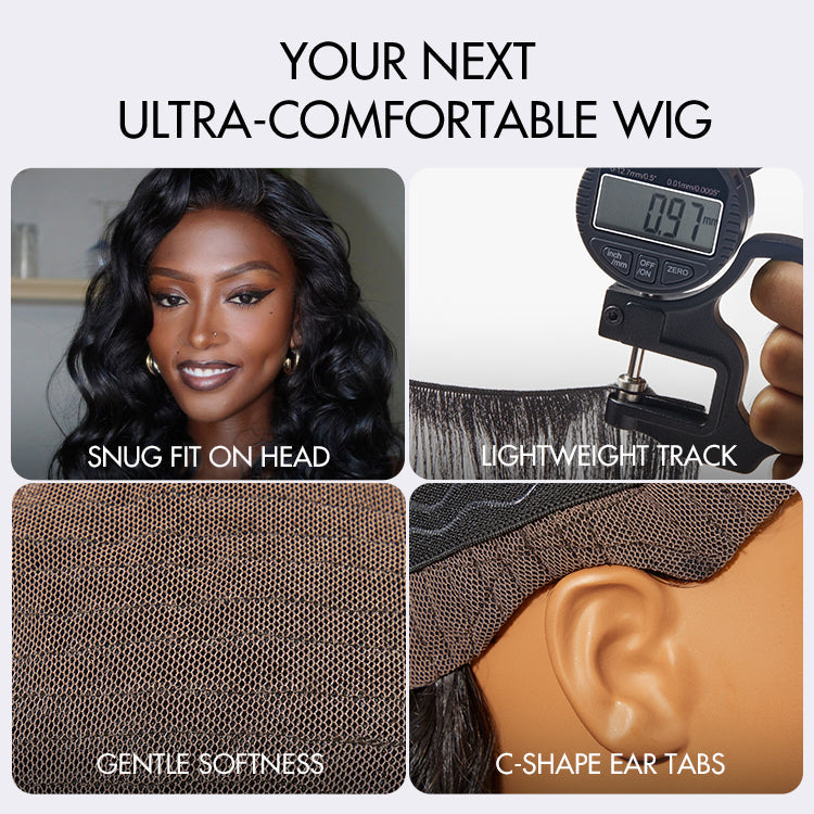 AiryFit Scalp Care Wigs - Deep Parting Loose Body Wave Human Hair Wig 11x6 Frontal HD Lace Glueless Wig