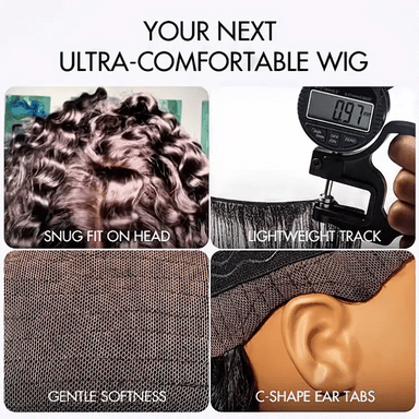 AiryFit Scalp Care Wigs | Effortless Water Wave Snugfit Glueless 5x5 Closure Pre-Cut Lace Curly Wig