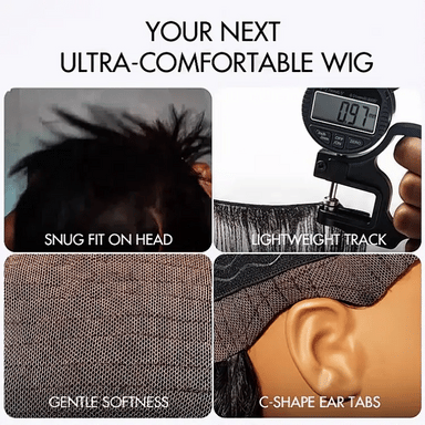 AiryFit Scalp Care Wigs | Silky Blunt Cut Bob Snugfit Glueless Minimalist HD Lace Short Wig Pre-Cut Lace  - US Only