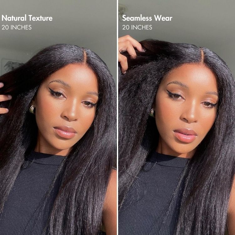 Melted Hair Natural Black Body Wave Wig U Part Wig