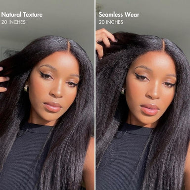 Melted Hair Natural Black Body Wave Wig U Part Wig