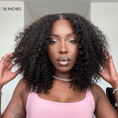 Melted Hair 100% Natural Black Body Wave Wig Glueless V Part Wig