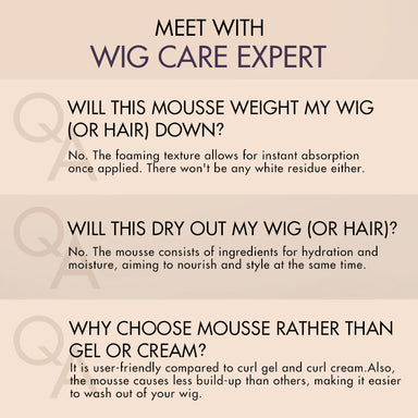 US Only | Wig Curl Mousse with Coconut Oil & Shea, Bounceable Curls, Strong Hold, Frizz Control Styling | Add-on Item