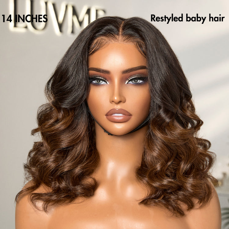 PreMax Wigs | Ombre Brown Loose Body Wave Glueless 5x5 Closure Lace Wig Pre-Cut Lace - US Only