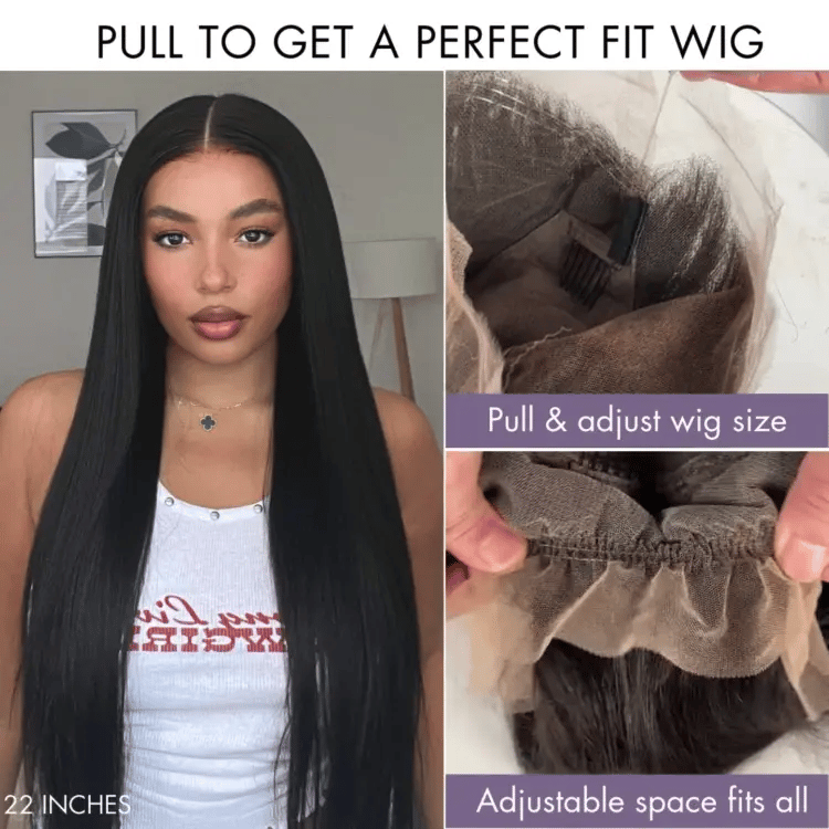 PreMax Wigs - HD Full Lace Water Wave / Straight Flexi-Fit Invisi Drawstring Cap Long Wig