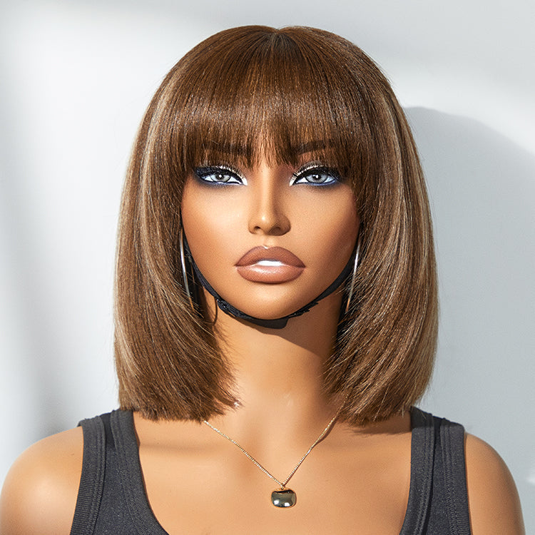 Melted Hair 150% Natural Black Yaki Straight Wig Minimalist Lace Wig – Style 4538