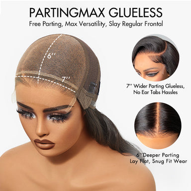 Halo Hair Style Hair PartingMax Glueless Wig Ombre Brown Loose Body Wave 7x6 Closure HD Lace Wig - US Only